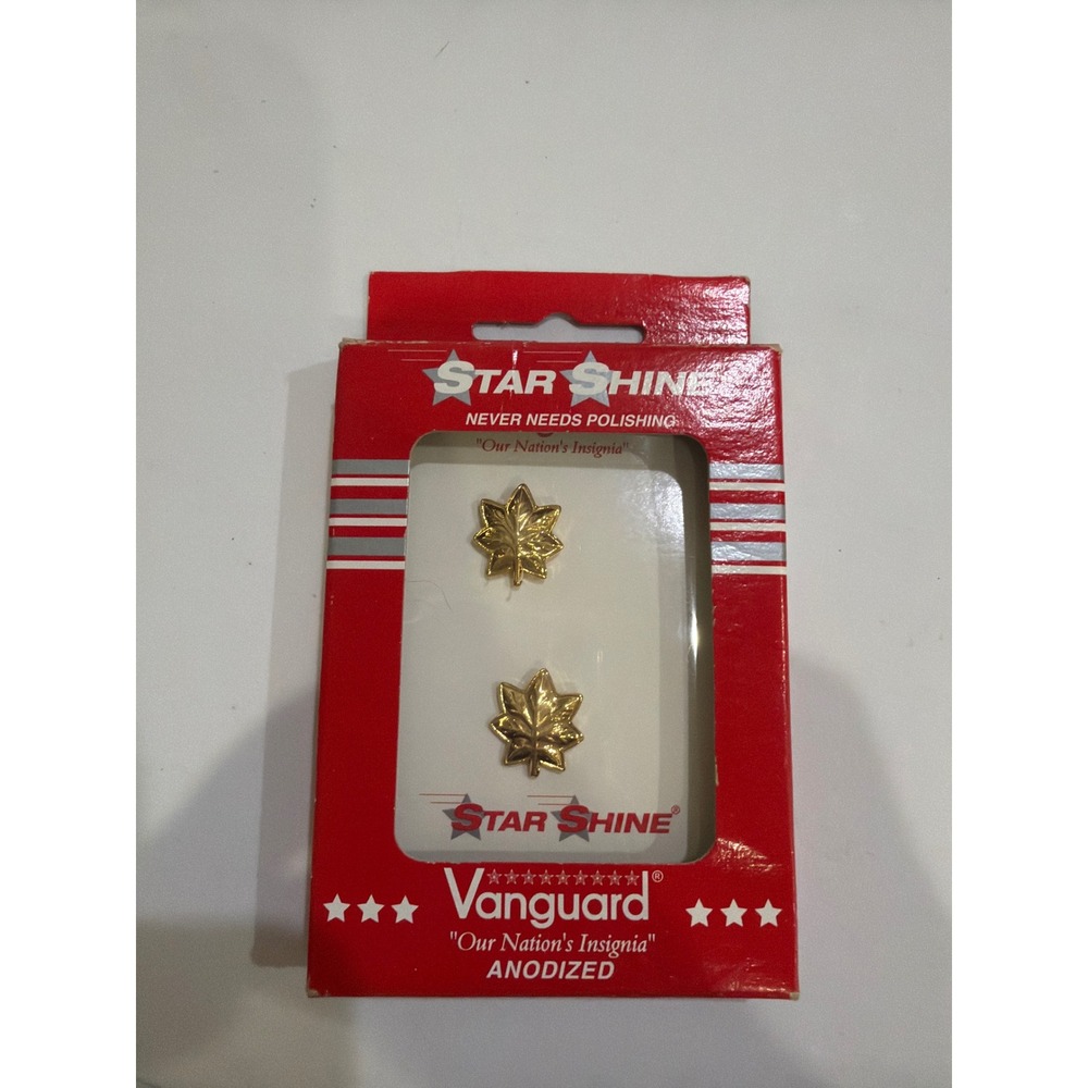 Vanguard Star Shine Navy Coast Guard LCDR Collar Device Lt Commander Oak Leaf